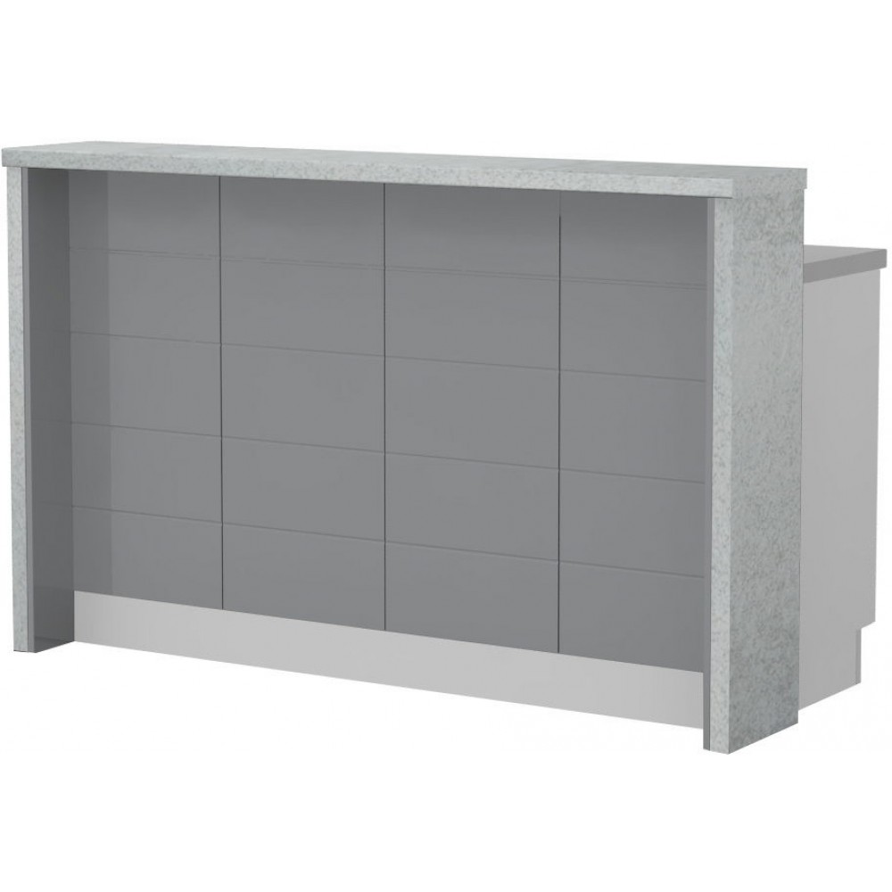 Πάγκος νησίδας Hudson-Μήκος: 160 εκ.-Γκρι-Chromix Silver