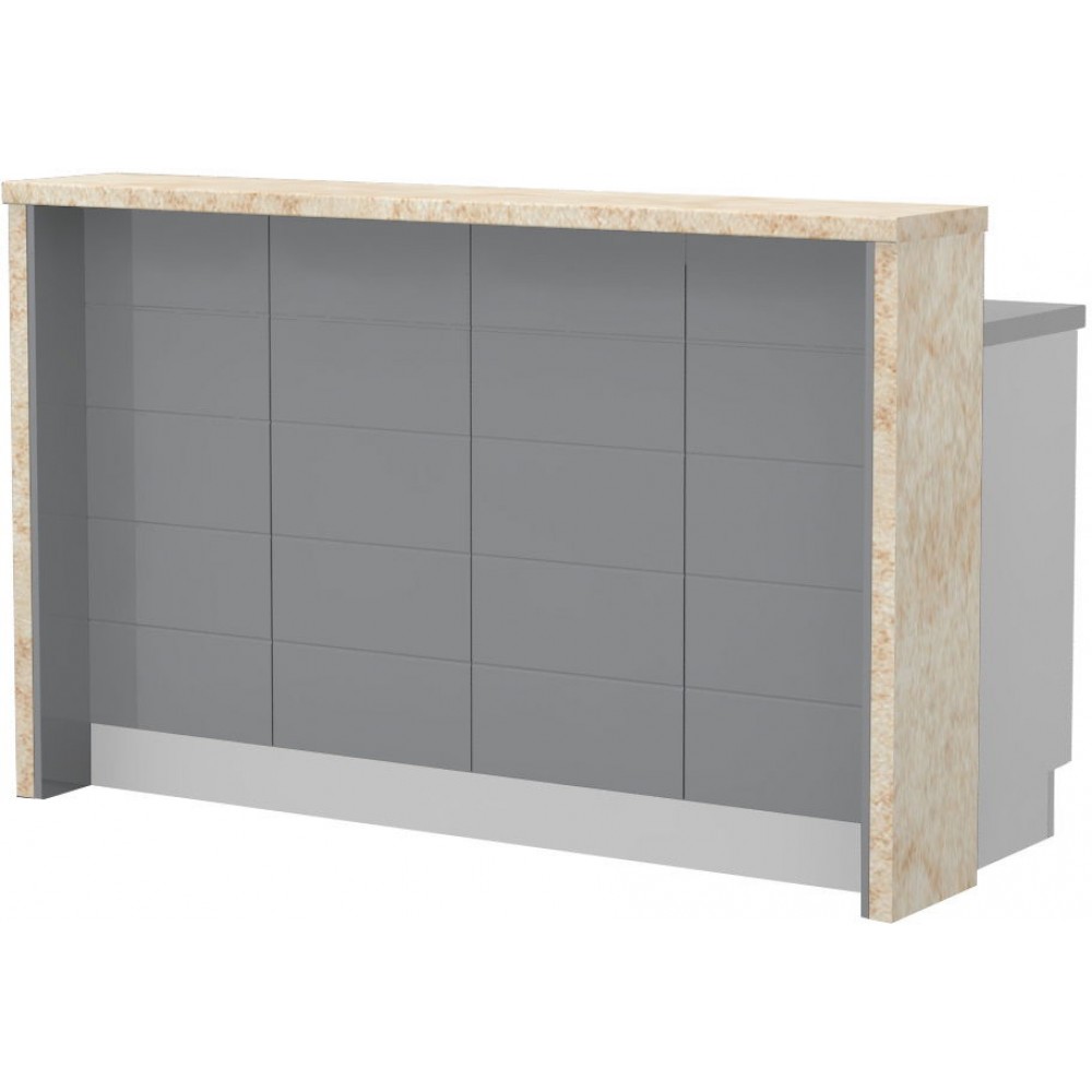 Πάγκος νησίδας Hudson-Μήκος: 160 εκ.-Γκρι-Latino Marble