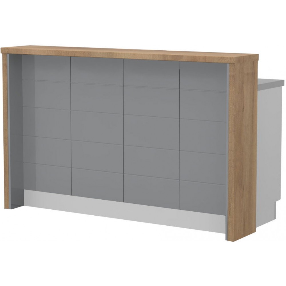 Πάγκος νησίδας Hudson-Μήκος: 160 εκ.-Γκρι-Pacific Walnut