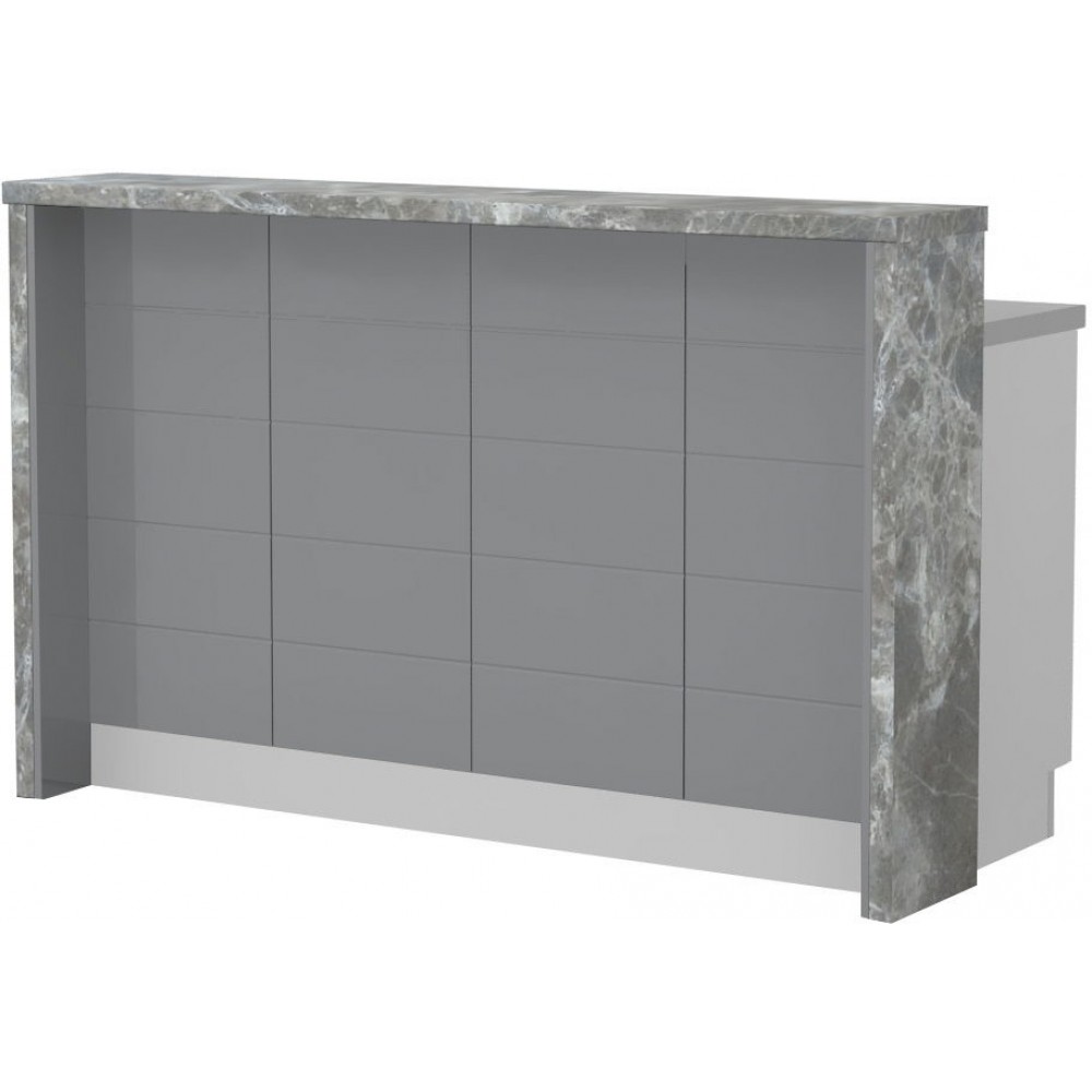 Πάγκος νησίδας Hudson-Μήκος: 160 εκ.-Γκρι-Siena Marble