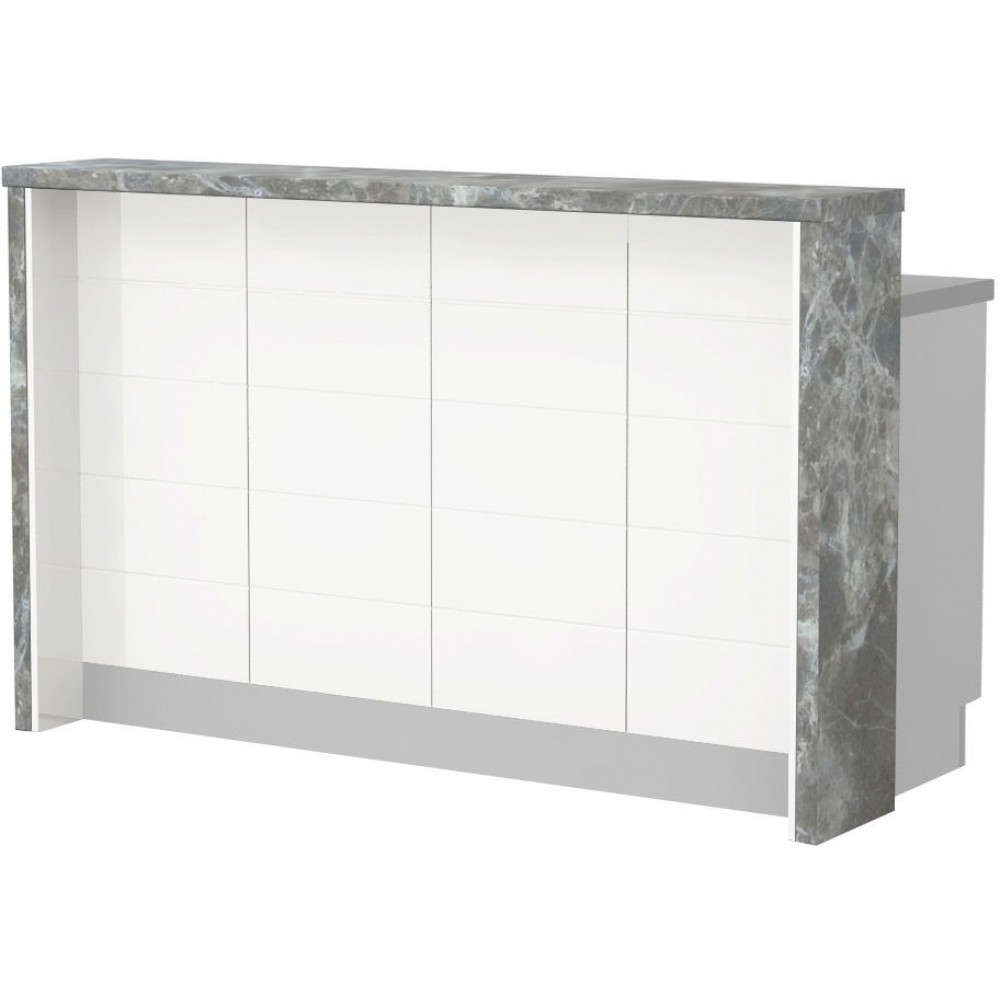 Πάγκος νησίδας Hudson-Μήκος: 160 εκ.-Λευκό-Siena Marble