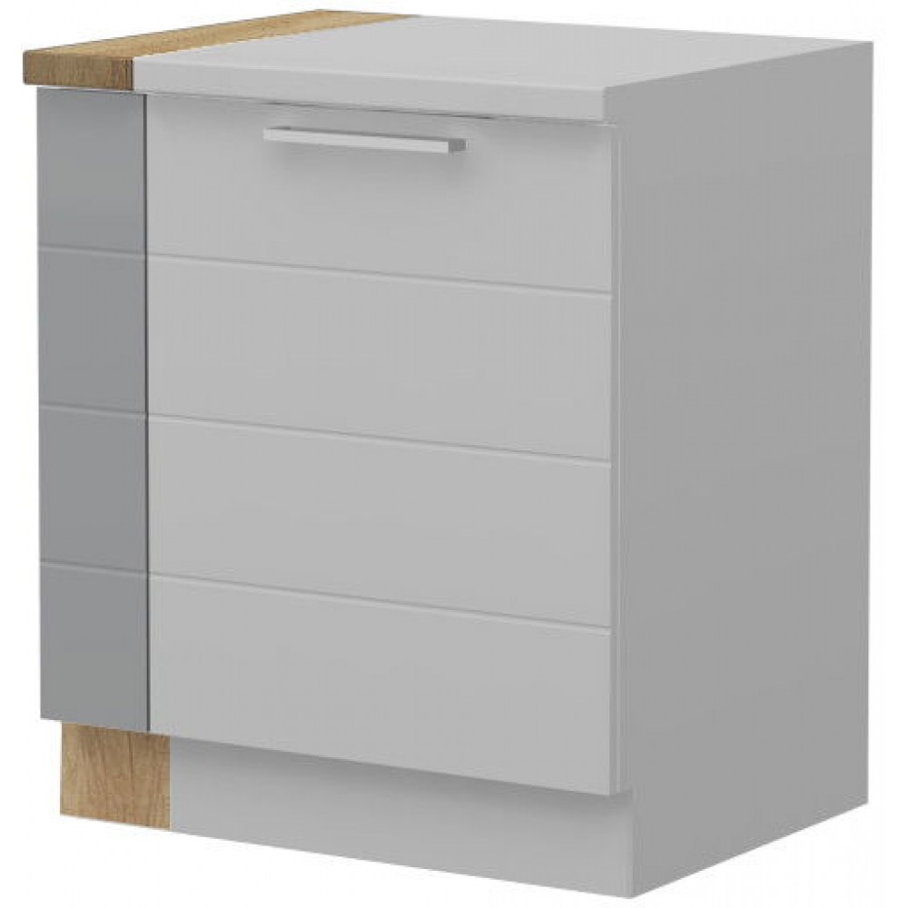 Προσαρμόσιμη επέκταση επιδαπέδιου ντουλαπιού Hudson R-Λευκό - Γκρι