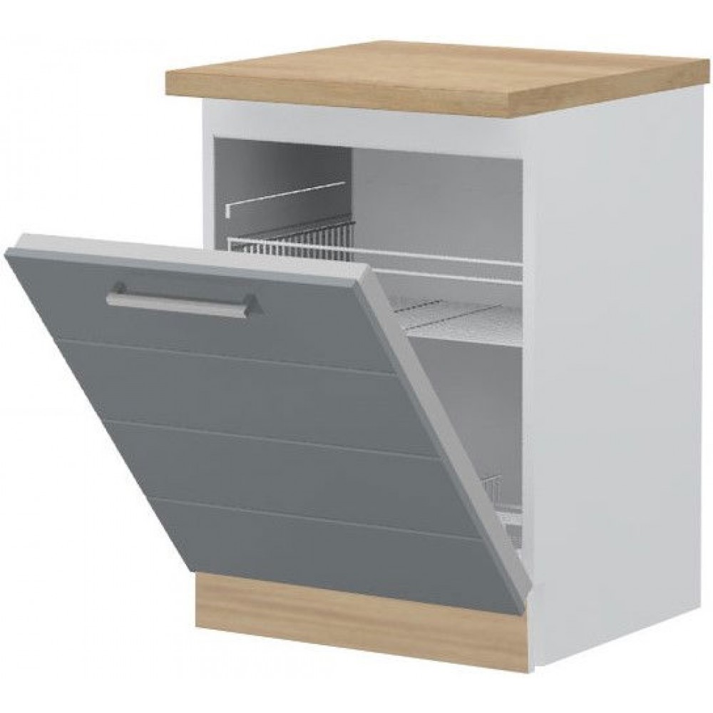 Πρόσοψη ντουλαπιού πλυντηρίου πιάτων Hudson K60-Γκρι