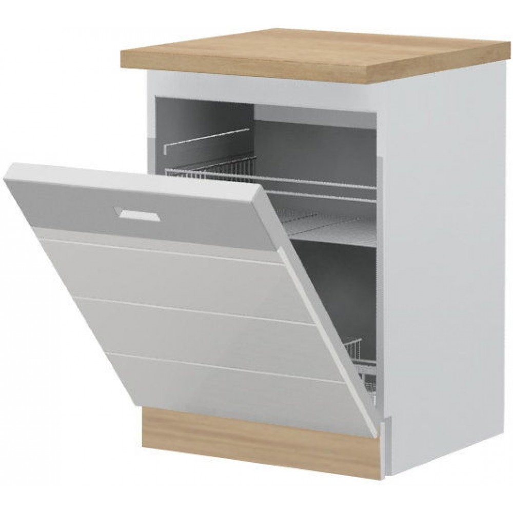 Πρόσοψη ντουλαπιού πλυντηρίου πιάτων Hudson K60D-Λευκό