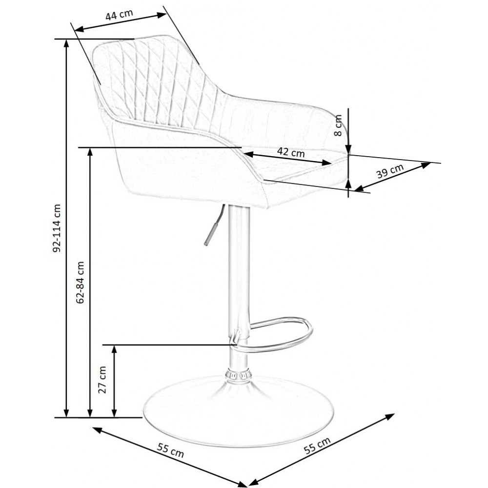 Σκαμπό μπαρ Heike-Prasino