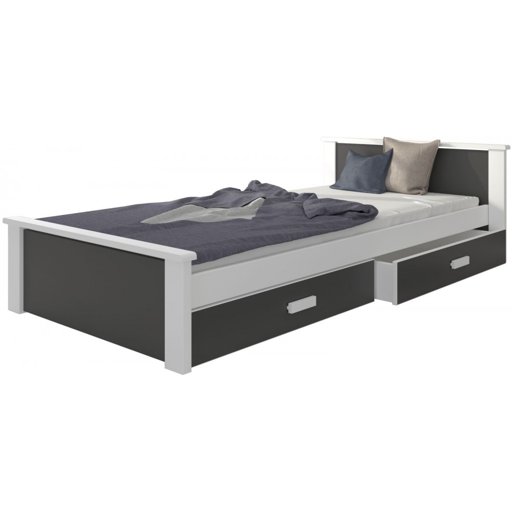 Παιδικό Κρεβάτι Avanta-200 x 90-Leuko-Anthraki 208x99x72