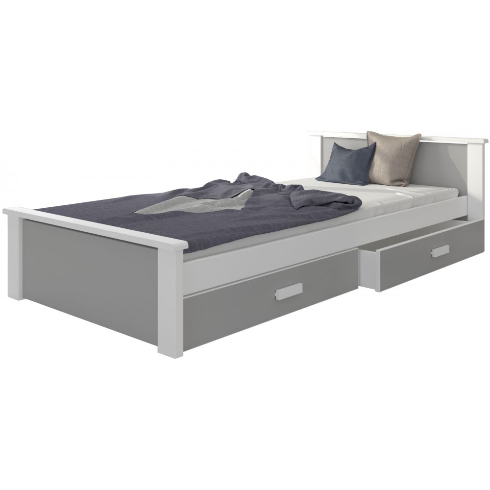 Παιδικό Κρεβάτι Avanta-200 x 90-Leuko - Gkri anoixto 208x99x72