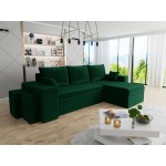Γωνιακός καναπές Kansas-Prasino