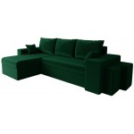 Γωνιακός καναπές Kansas-Prasino