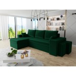 Γωνιακός καναπές Kansas-Prasino