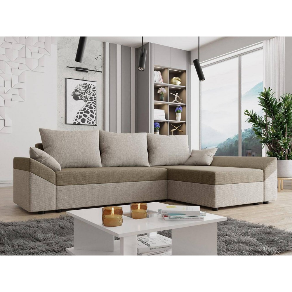 Γωνιακός καναπές Dante L-Ekrou