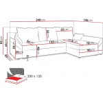 Γωνιακός καναπές Dante L-Mple