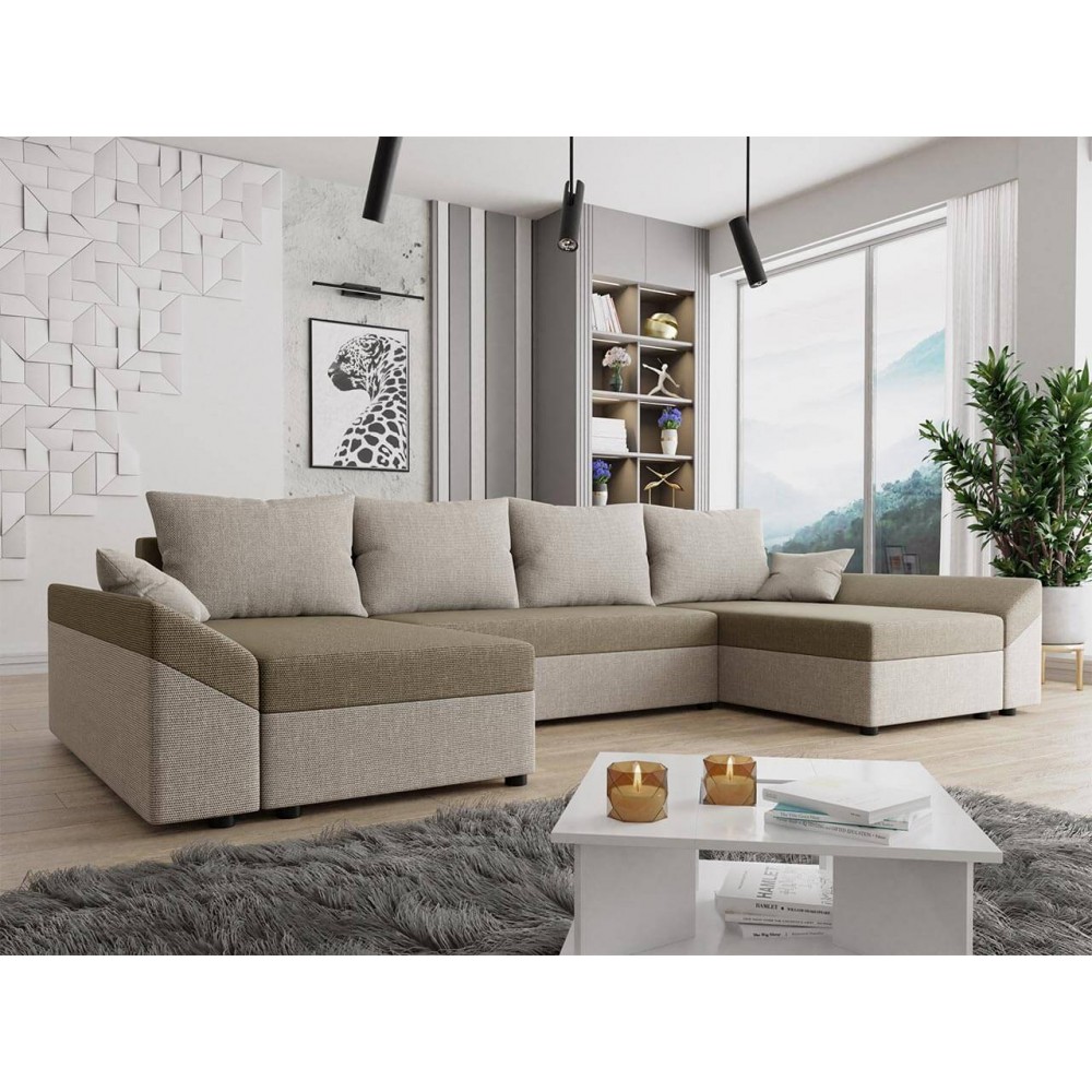 Γωνιακός καναπές Dante U-Ekrou