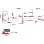 Γωνιακός καναπές Dante U-Mple