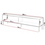 Έπιπλο τηλεόρασης Slide-Leuko-Xriso-Μήκος: 200 εκ.