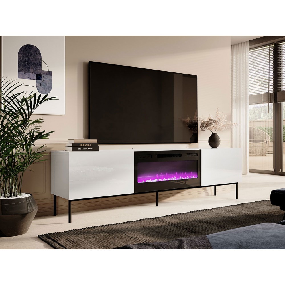 Έπιπλο τηλεόρασης Slide Plus-Leuko-Mauro