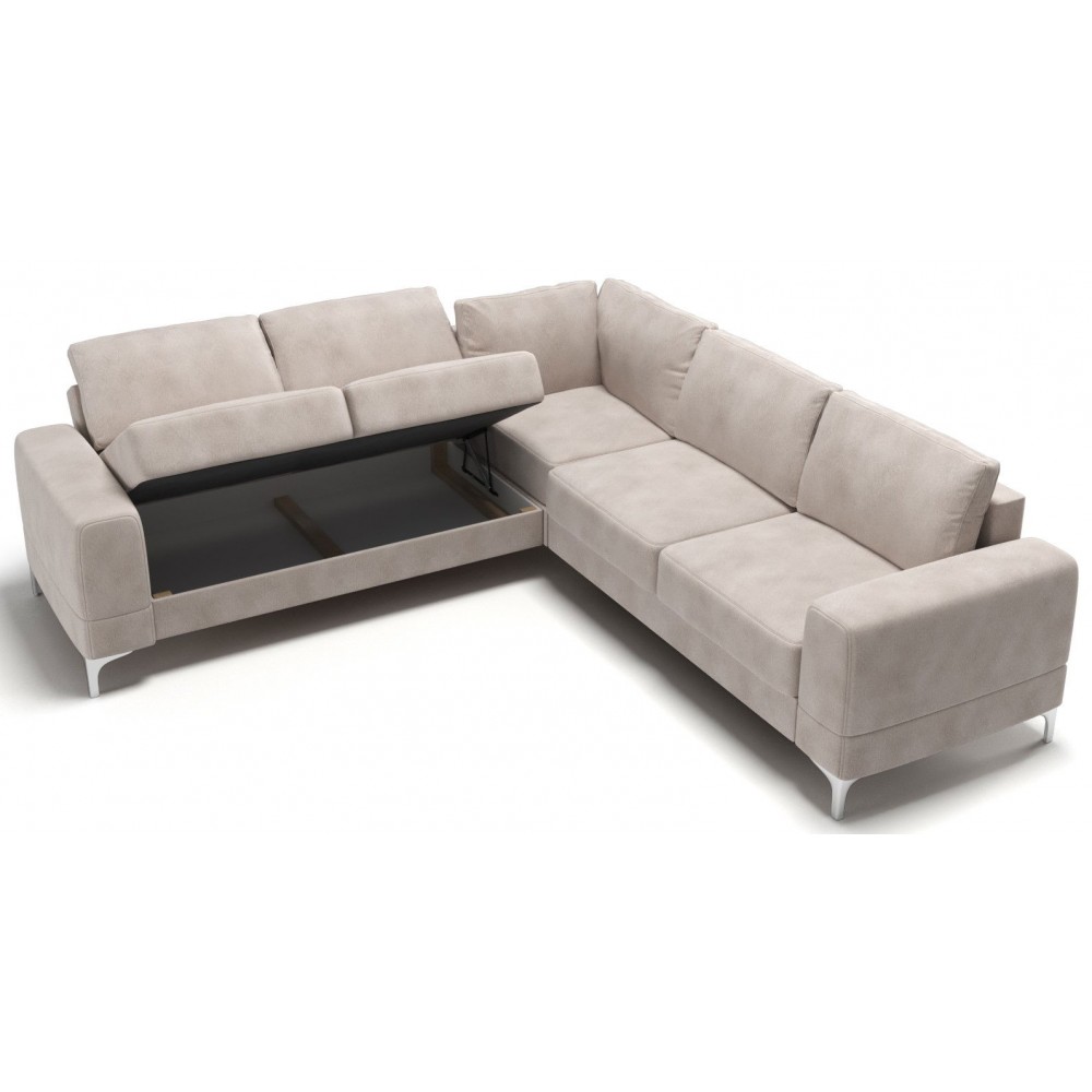 Γωνιακός καναπές Radial Max LTHR-Kokkino-Αριστερή