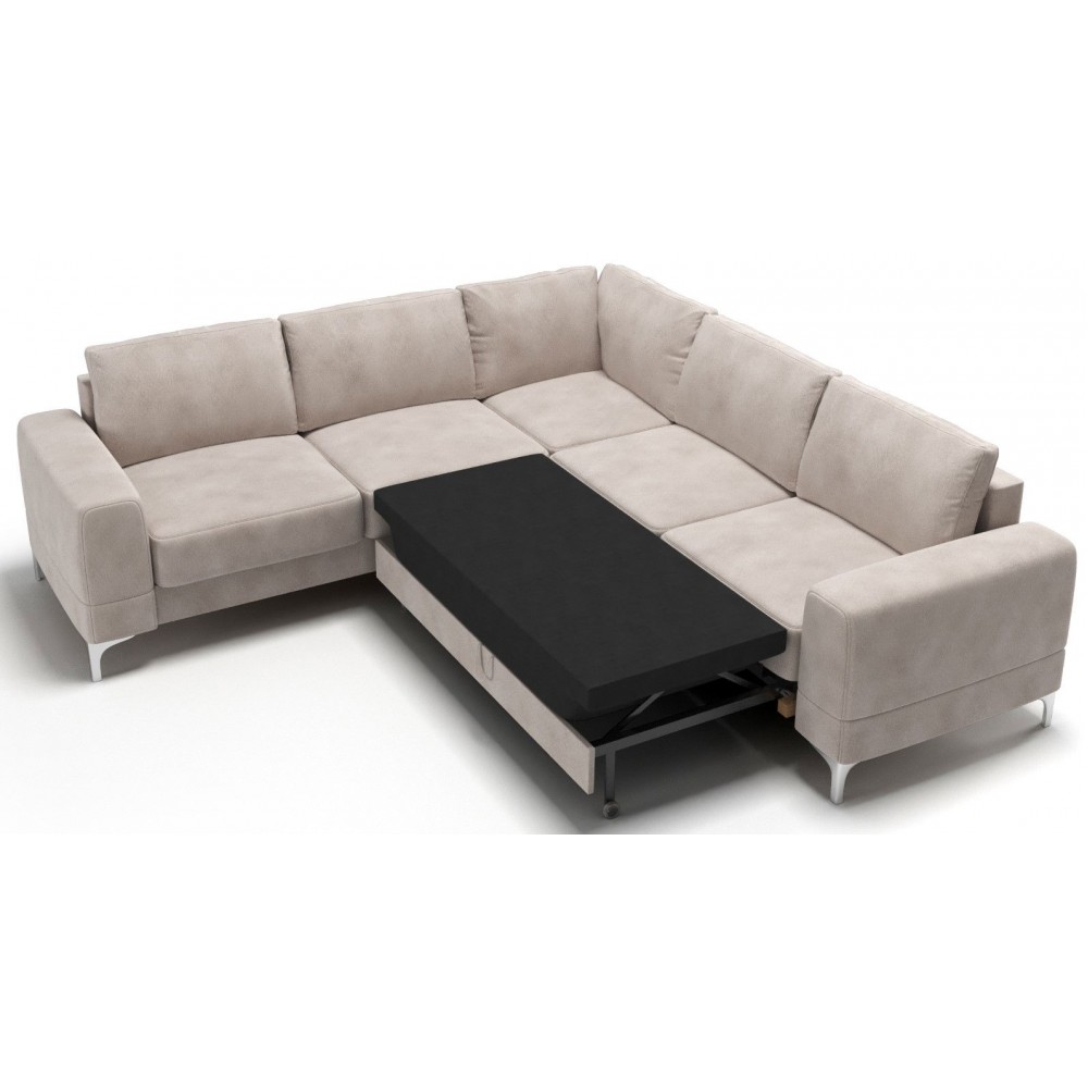 Γωνιακός καναπές Radial Max LTHR-Kokkino-Αριστερή