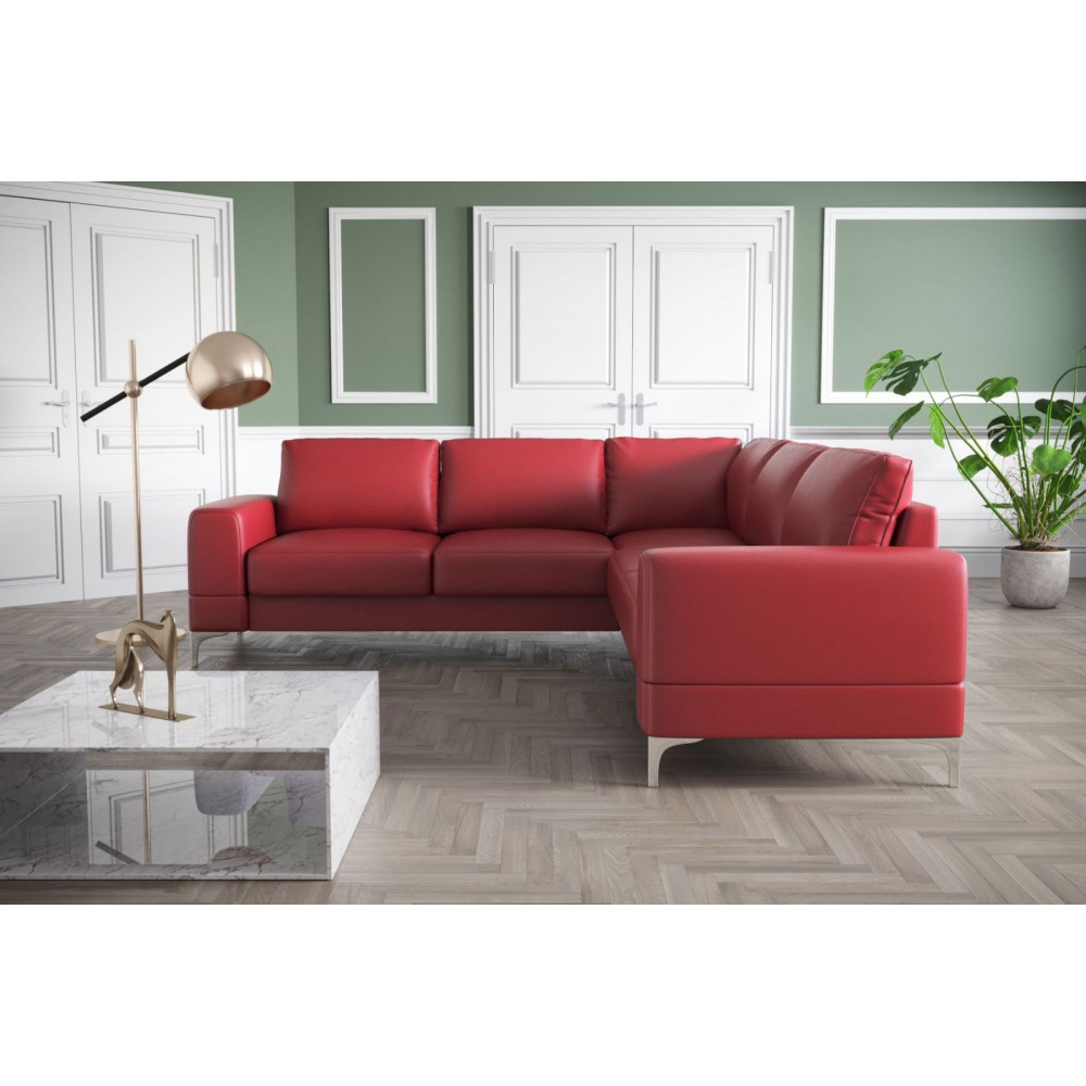 Γωνιακός καναπές Radial Max LTHR-Kokkino-Δεξιά