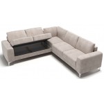 Γωνιακός καναπές Radial Max LTHR-Leuko-Αριστερή