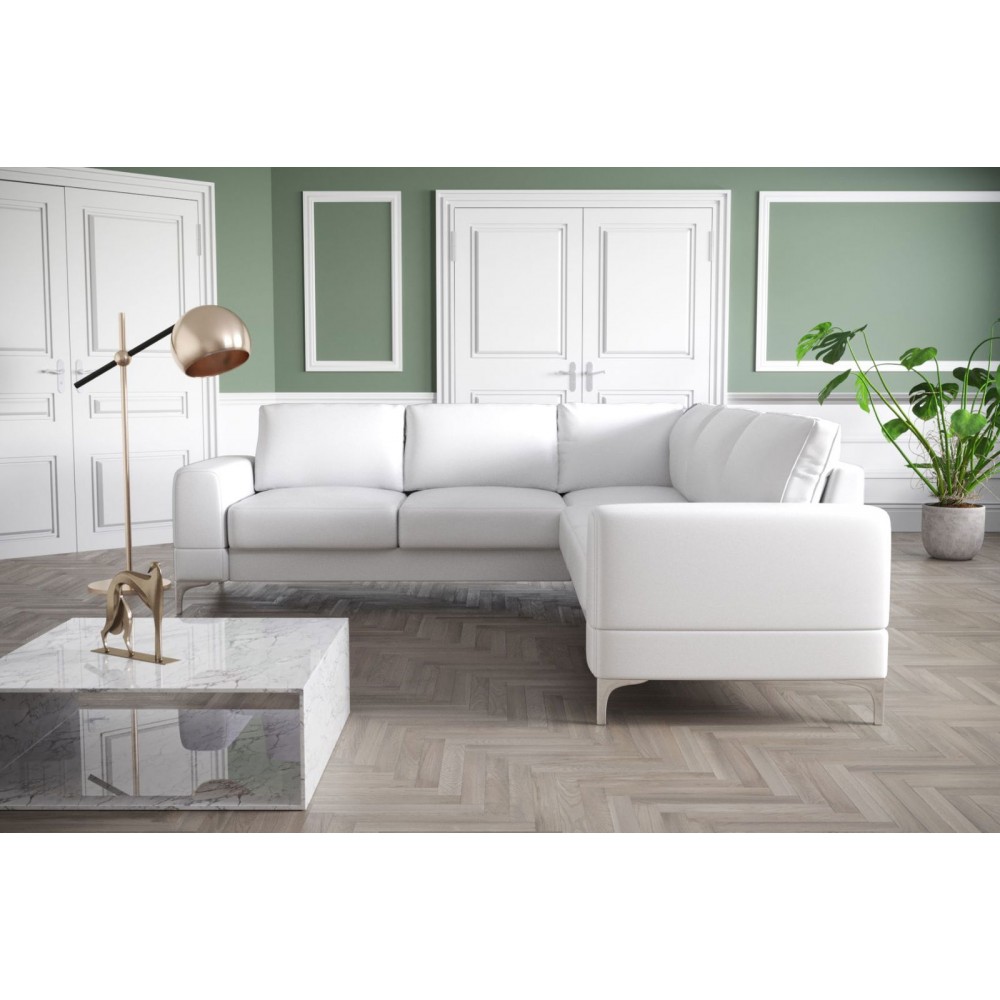 Γωνιακός καναπές Radial Max LTHR-Leuko-Δεξιά