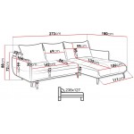 Γωνιακός καναπές Cabral 273x180x104