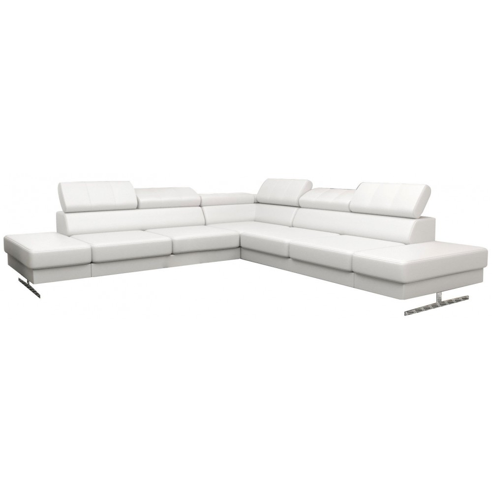 Γωνιακός καναπές Popeye Max LTHR-Leuko