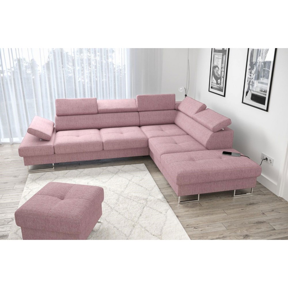 Γωνιακός καναπές Gelito-Roz-Δεξιά