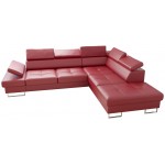 Γωνιακός καναπές Gelito LTHR-Kokkino-Δεξιά