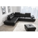 Γωνιακός καναπές Gelito LTHR-Mauro-Αριστερή