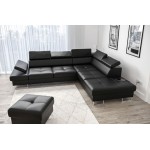 Γωνιακός καναπές Gelito LTHR-Mauro-Δεξιά