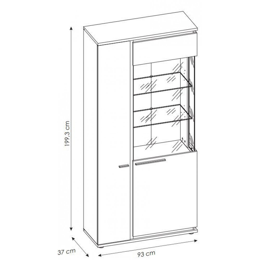 Βιτρίνα ψηλή Inala 2D