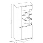 Βιτρίνα ψηλή Inala 2D