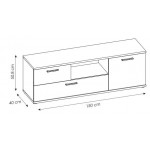 Έπιπλο τηλεόρασης Newty 1D2S