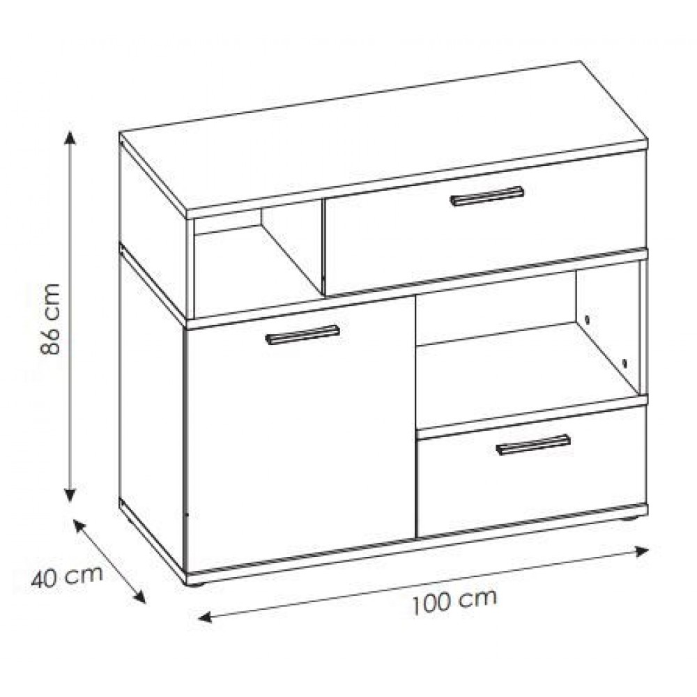Μπουφές Mini Newty 1D2S
