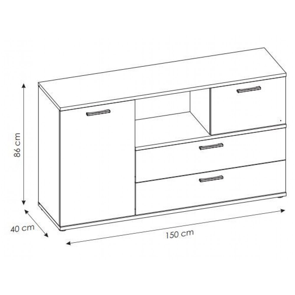 Μπουφές Newty 2D2S