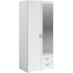 Ντουλάπα Dorm δίφυλλη με καθρέπτη-Leuko