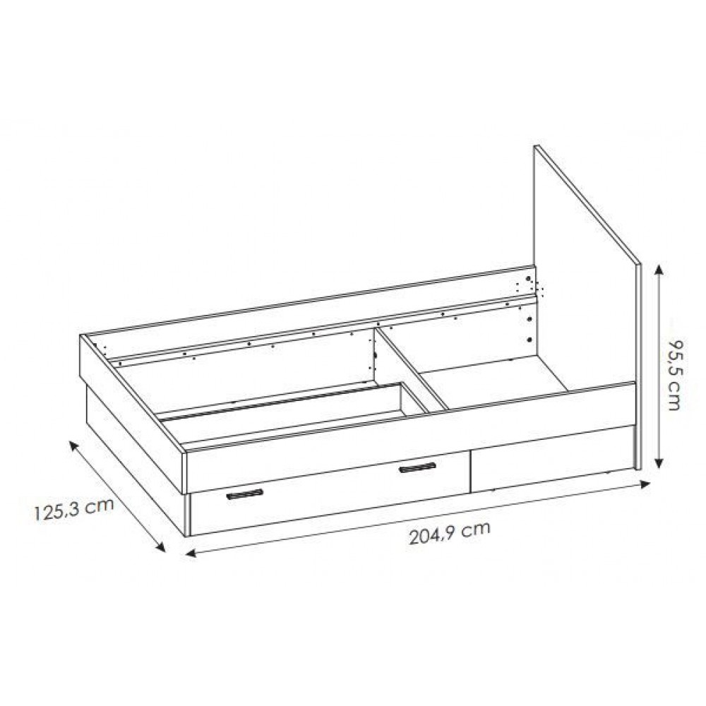 Κρεβάτι Newty 1S-120 x 200