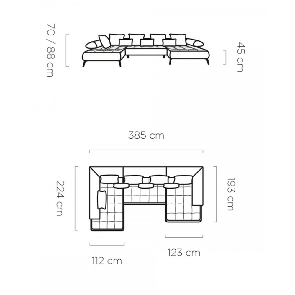 Γωνιακός καναπές Solido XL-Sapio milo-Αριστερή