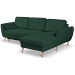 Γωνιακός καναπές Candela-Prasino-Αριστερή 254x94x86