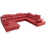 Γωνιακός καναπές Gelito Max I LTHR-Kokkino-Δεξιά