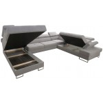 Γωνιακός καναπές Gelito Max I LTHR-Kokkino-Δεξιά