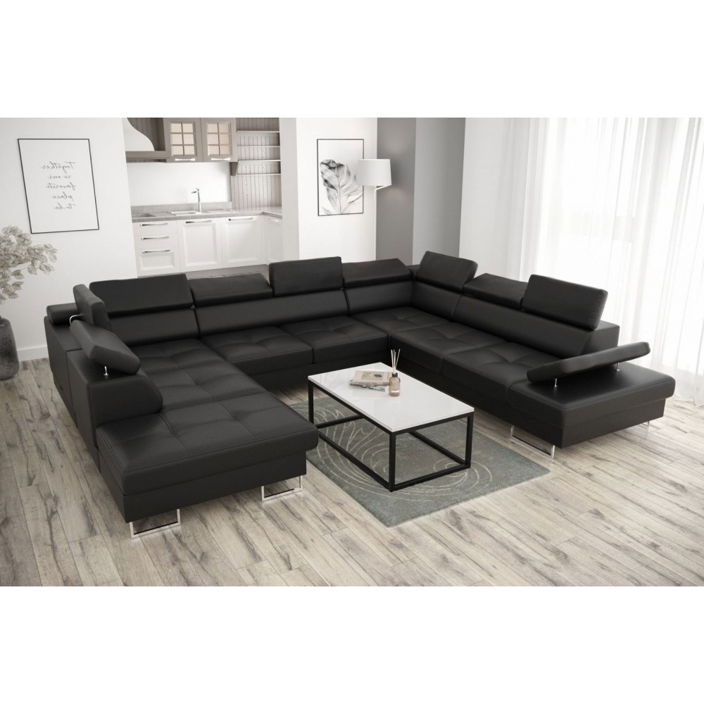 Γωνιακός καναπές Gelito Max I LTHR-Mauro-Δεξιά