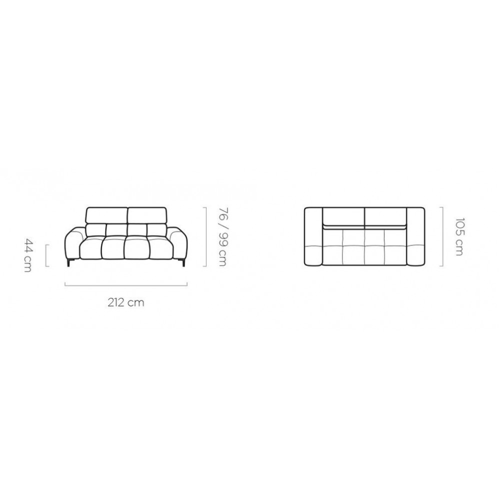 Καναπές Pallase τριθέσιος-Prasino