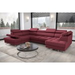 Γωνιακός καναπές Gelito Max II-Kokkino-Αριστερή