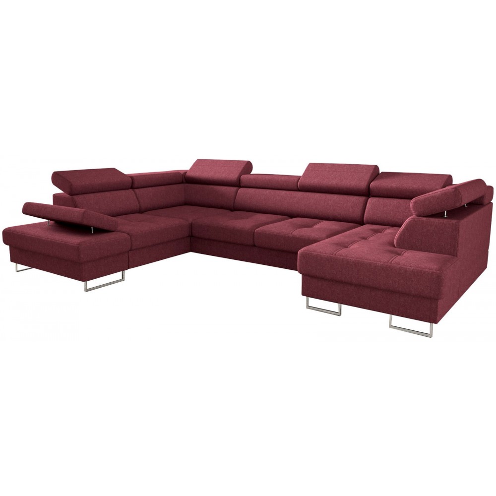 Γωνιακός καναπές Gelito Max II-Kokkino-Αριστερή