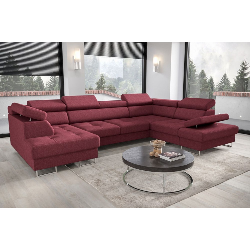 Γωνιακός καναπές Gelito Max II-Kokkino-Δεξιά