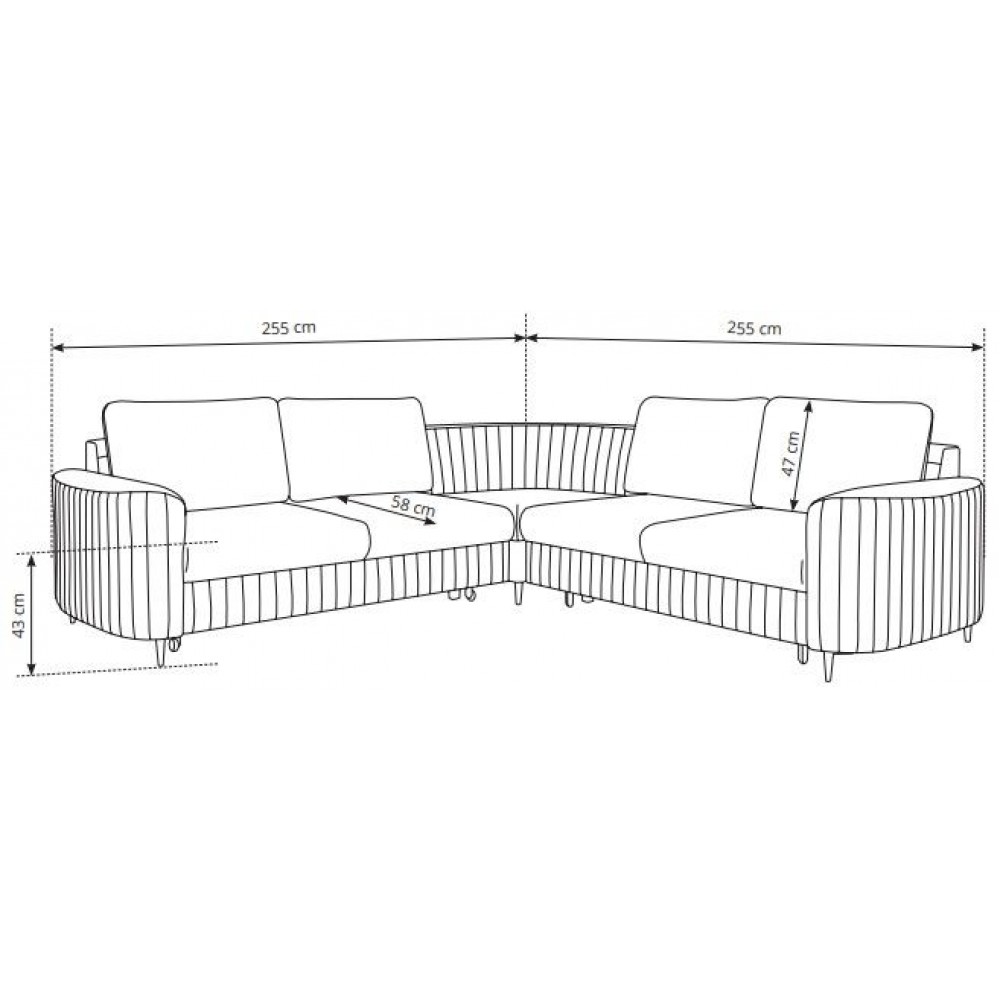 Γωνιακός καναπές Irelia