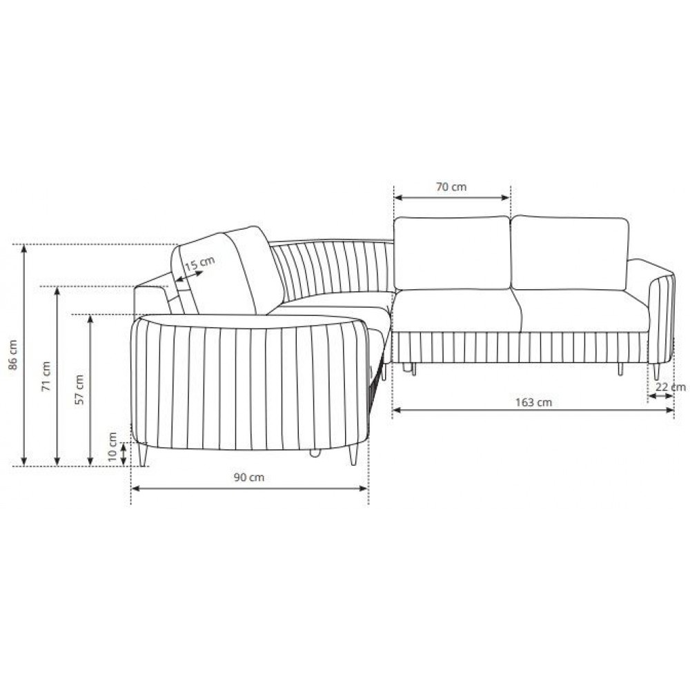 Γωνιακός καναπές Irelia