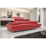 Καναπές Gelito LTHR Διθέσιος-Kokkino